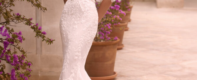 Brautkleid Zarene aus der Bianco Evento Kollektion von vorne fotografiert.